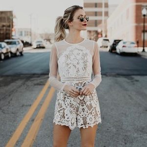 Vici Dolls White Lace Romper